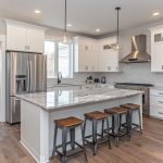 Granite countertops installed in a kitchen.
